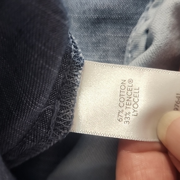 J.JIll Denim Ombre Oversized Button Up sz M - Picture 8 of 8